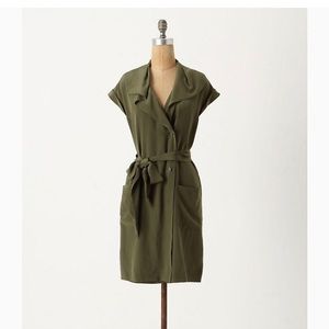 Anthropologie Maeve Ida Shirt Dress 100% Silk